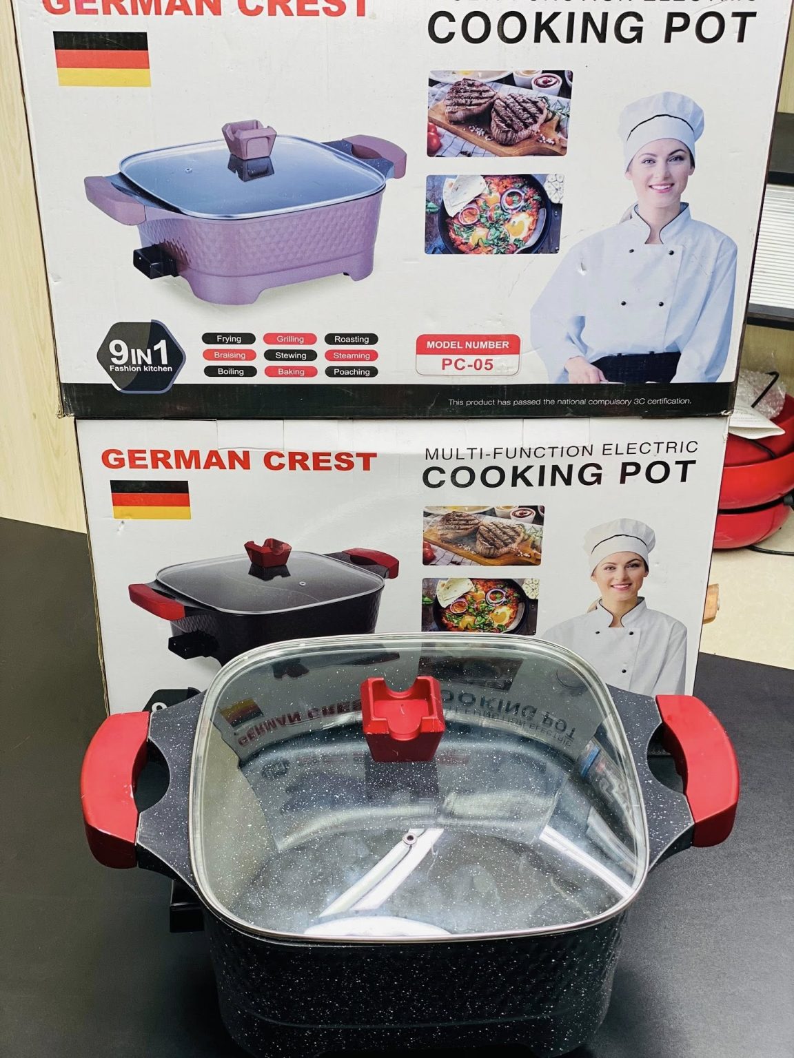 German Crest Multifunction Electric Cooking Pot –10 Liter Capacity ...