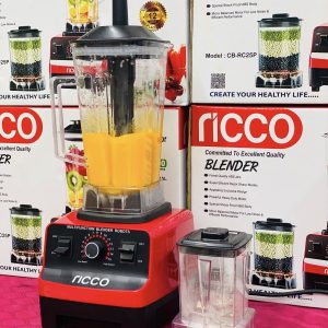 Ricco Heavy Duty Commercial Blender 2200 Watt – 8 Turbo SS Blade